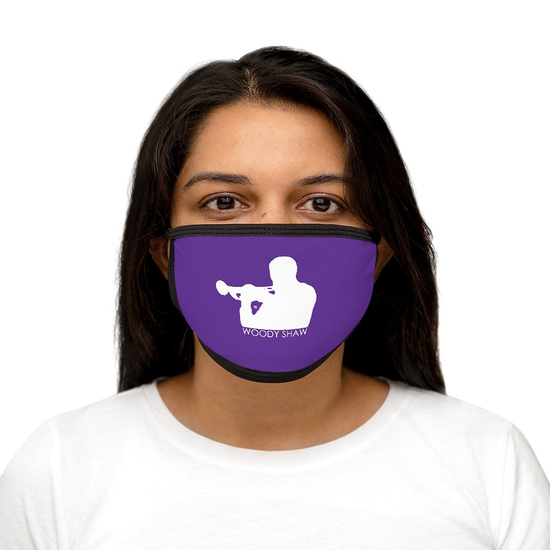 Woody Shaw® Logo Face Mask - White on Purple
