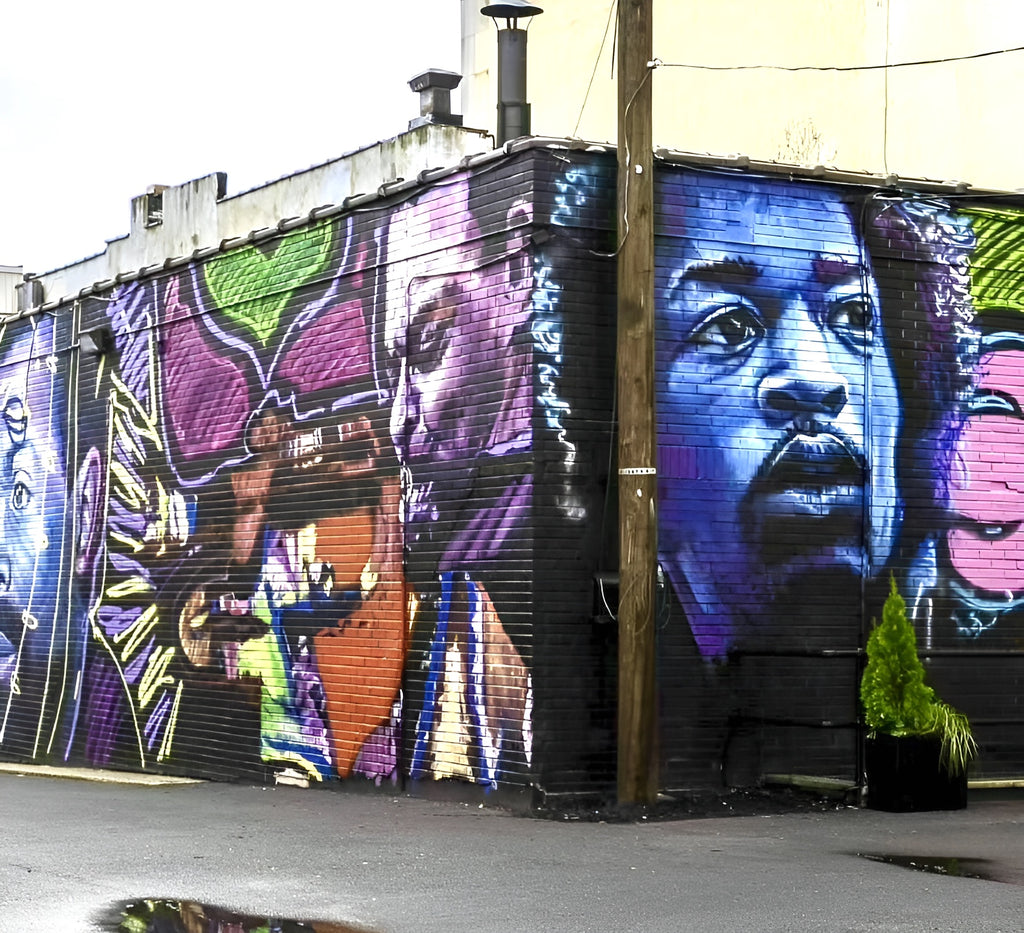 New Mural of Woody Shaw, Jimi Hendrix and others at Newark, NJ Symphony Hall