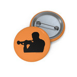 Woody Shaw® Pin Button - Black on Yellow