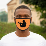 Woody Shaw® Logo Face Mask - Black on Orange