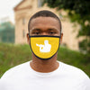 Woody Shaw® Logo Face Mask - White on Yellow